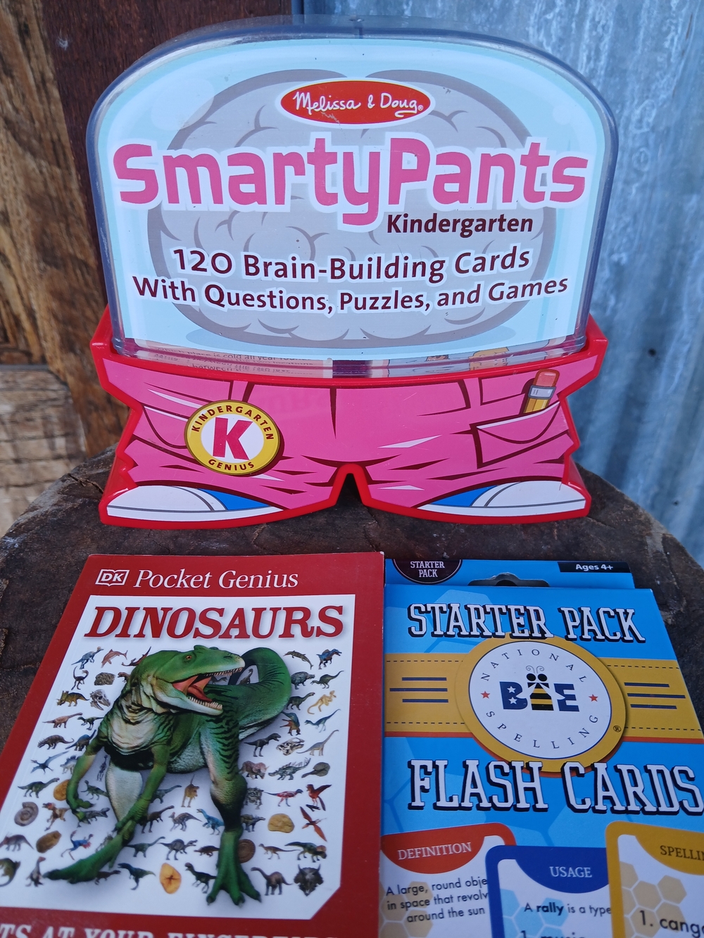 Trio Of Educational Brain Building Fun For Kids Melissa & DOUG, Dino Book, Cards
